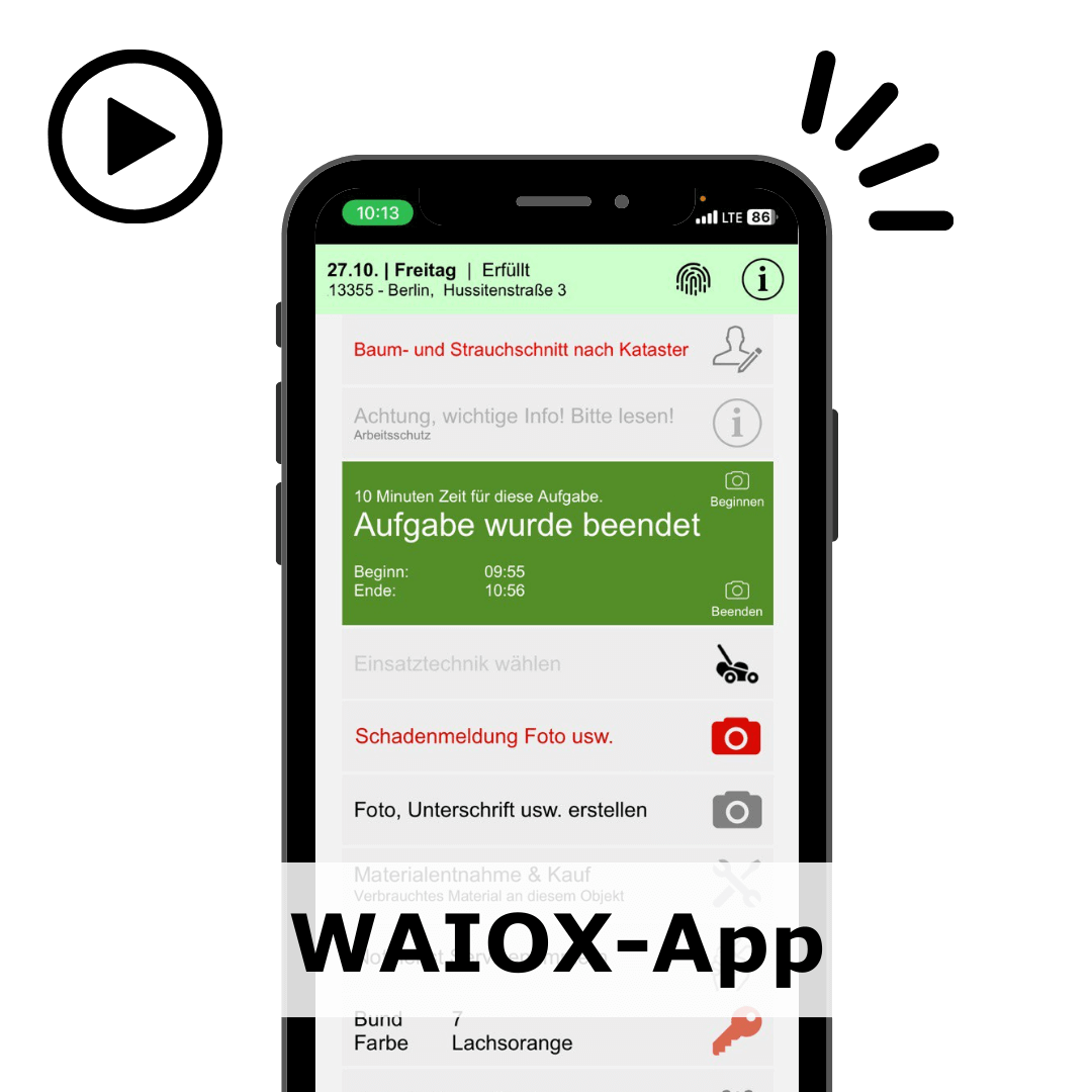 Hausmeister Software WAIOX Die App